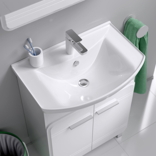 Тумба с умывальником AQWELLA Corsica 65,5 Белый Kor.01.06